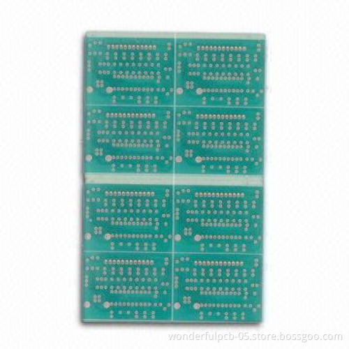 One-layer PCB with CEM-1 Material, 156.21 x 222.25mm, 10Pcs Panels, Blue Mask and White Legend